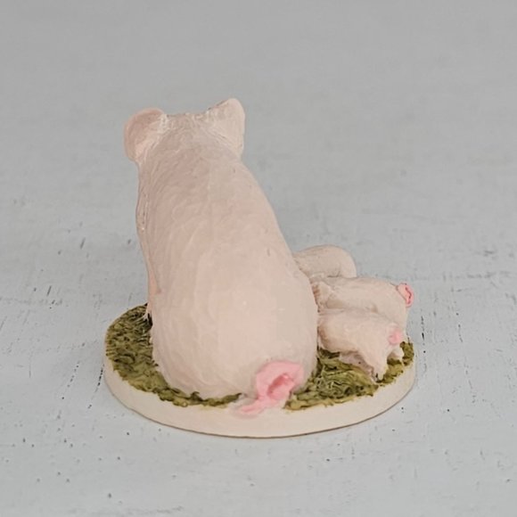 Vintage Peter Fagan Pig Mom Piglets Miniature Figurine Scotland *CHIP* - Picture 5 of 10